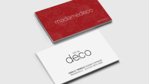 mme deco business cards